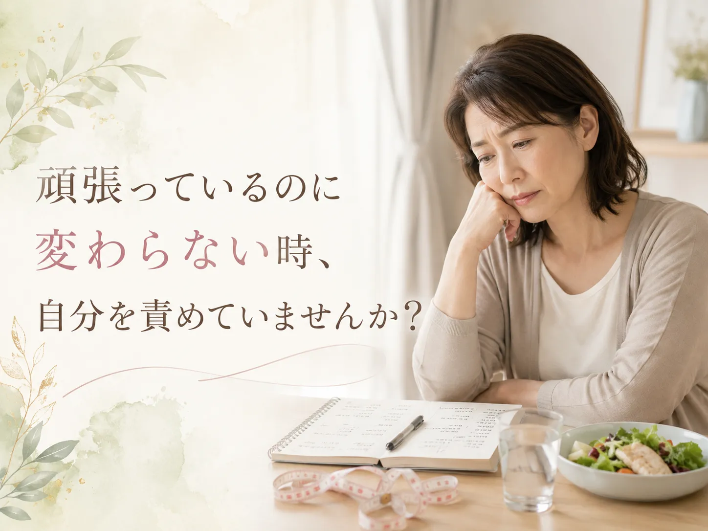 頑張っているのに変わらない時、自分を責めていませんか？